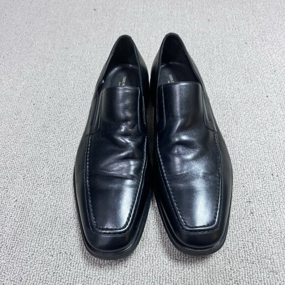 Bruno Magli Raging Dress Shoes Slip On Black Leather Men's Size 12 - Picture 2 of 10